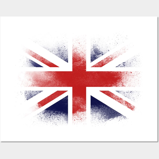 UK flag isolated Wall Art by psychoshadow